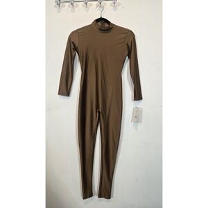 BALTOGS Brown Cat Suit Unitard Body Suit Small NWT